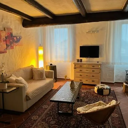 Caslano: 2.5 Zi-dachwohnung Im Rustikalen-modernen Stil Apartment *